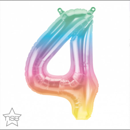 Foil Number Balloon 16"(40cm) Air Filled Only Jelli Ombre 4