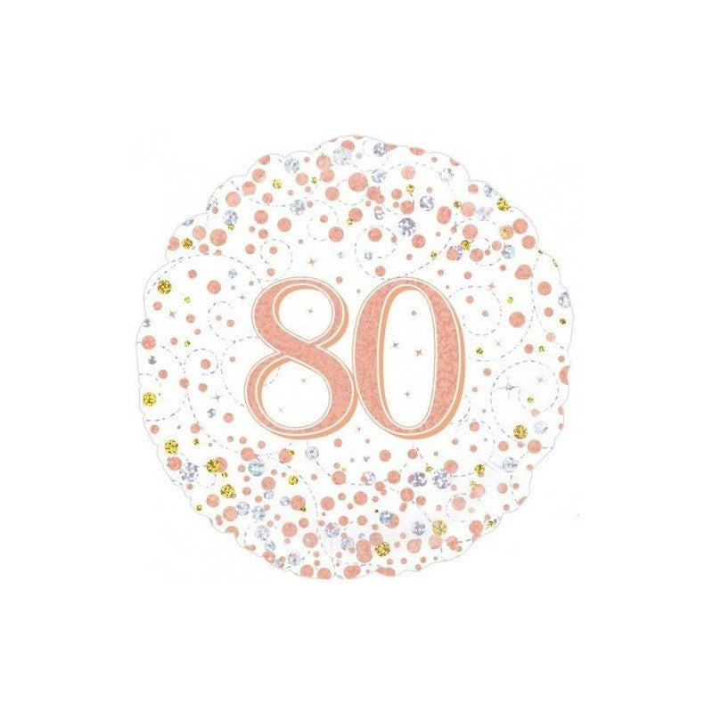 Sparkling Fizz Rose Gold 80 FOIL BALLOON 18" (45CM)