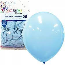 MACARON BALLOON (30CM) PACK 25 - LIGHT BLUE