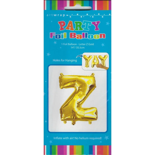 Foil Balloon 35cm Gold Z