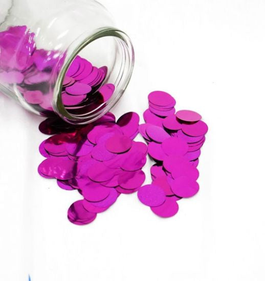 Metallic Confetti 2cm Magenta 250g