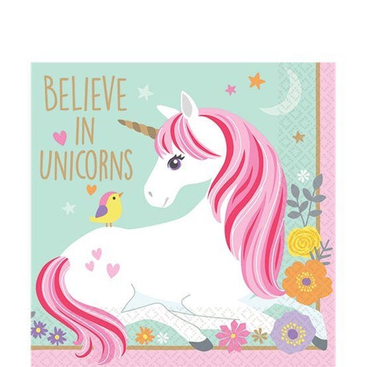 Magical Unicorn Beverage Small Napkins Pack Of 16