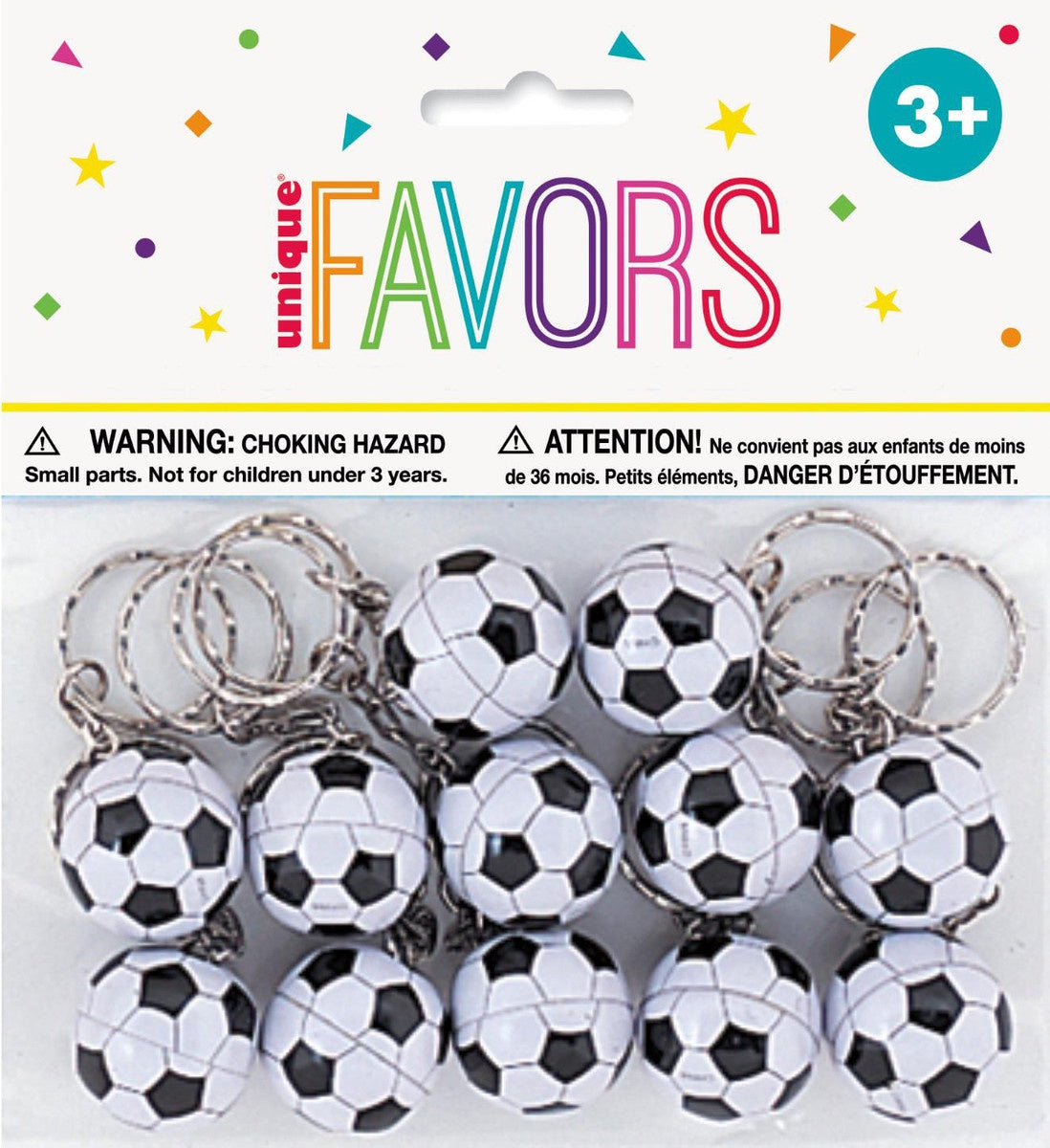 Soccer Ball Keyrings Pack Of 12