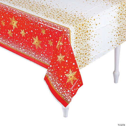 GOLD SPARKLE XMAS TABLECOVER