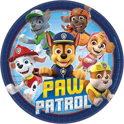 Paw Patrol Adventure 17cm Round Plates Pack of 8