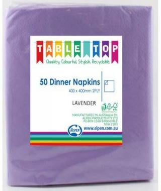 Dinner Napkins Lavender Pack Of 50