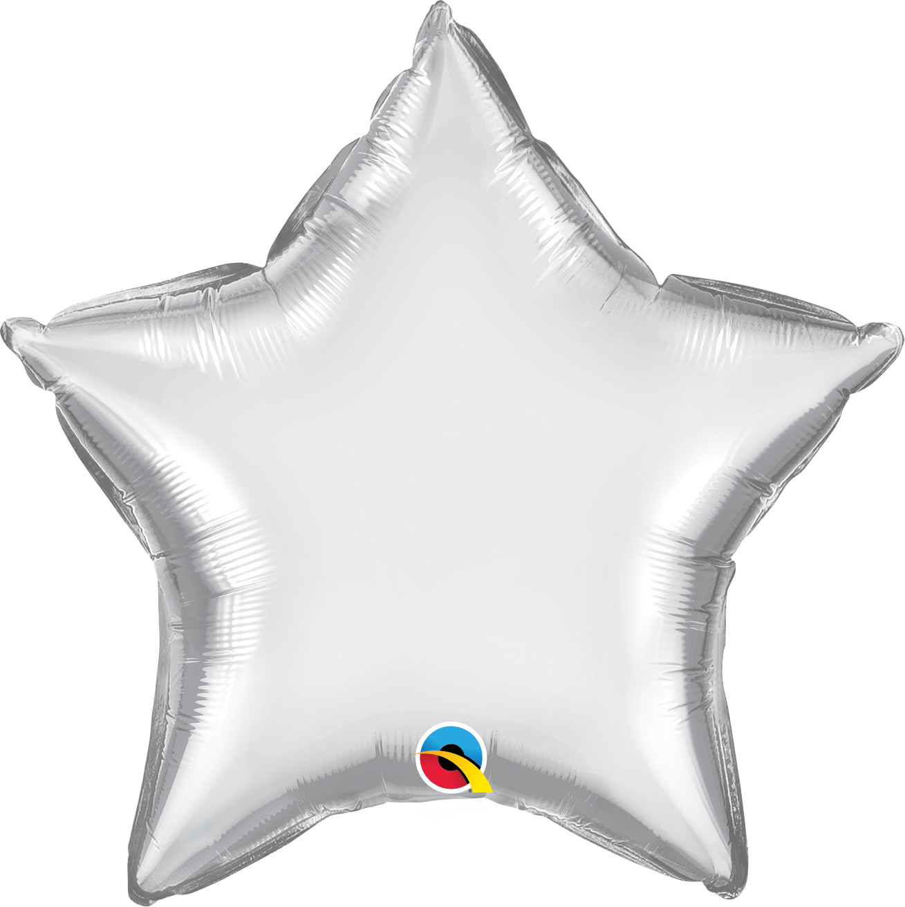 CHROME SILVER PLAIN STAR FOIL BALLOON 20inch(50CM)