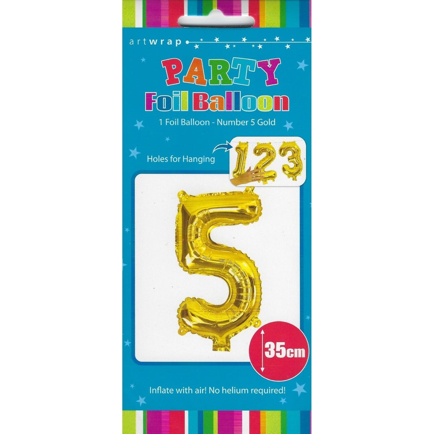 Foil Balloon 35cm Gold 5