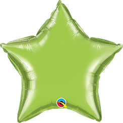 Star Lime Green Foil Balloon 20"