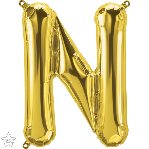 Foil Balloon 16" Letter Gold #N