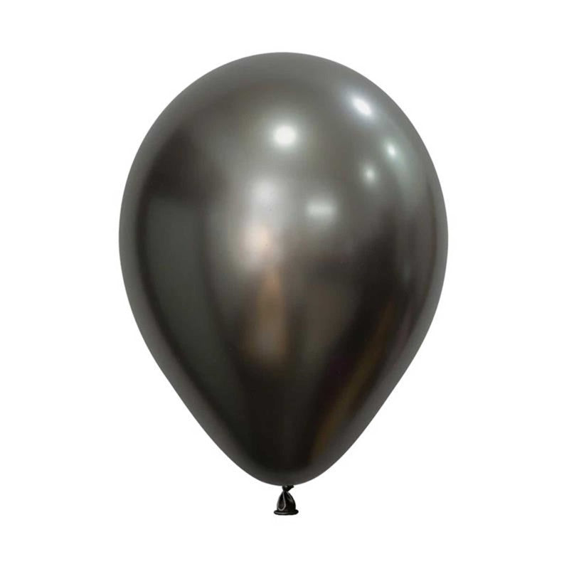 Latex Balloon 5"(12cm) Sempertex Silk Midnight Grey Pack of 50