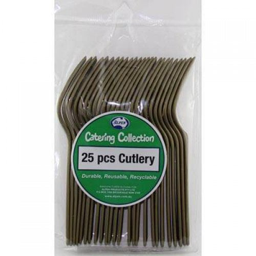 Plastic Forks Gold Pack of 20