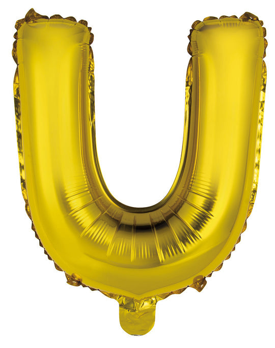 Foil Balloon 35cm Gold U