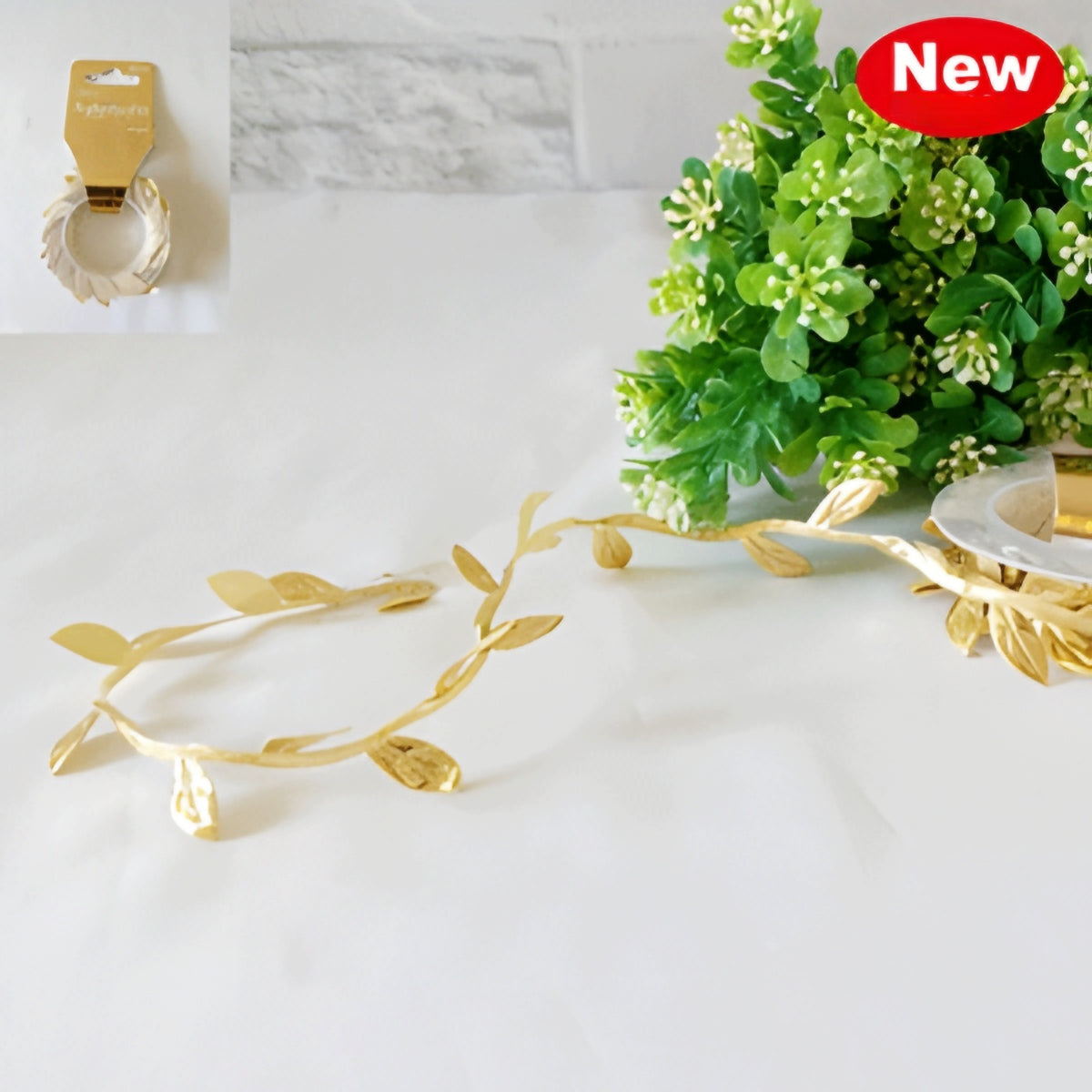 Gold Leaf Ribbon 2m Decorative Party Craft Ribbon Garland