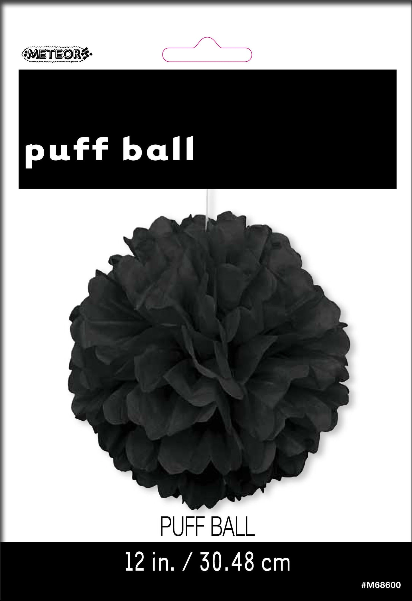 Puff Ball Decor Midnight Black 30cm