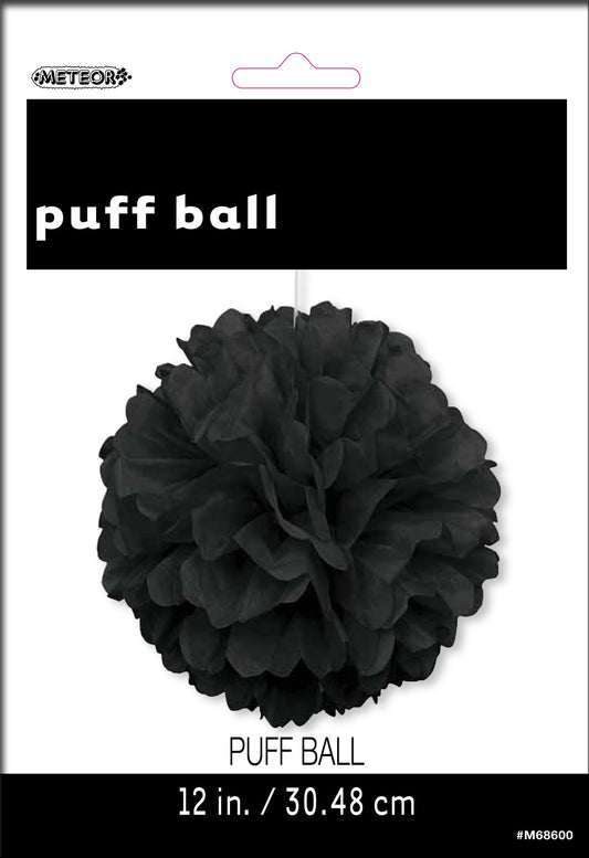 Puff Ball Decor Midnight Black 30cm