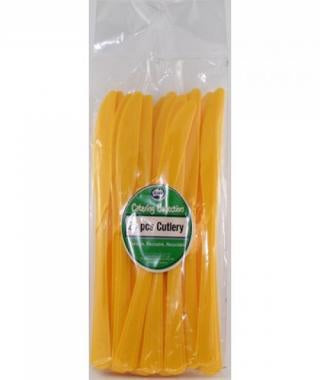 PLASTIC KNIFE YELLOW Pack of 20