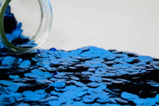 Metallic Small Confetti 1cm Caribbean Blue 250g