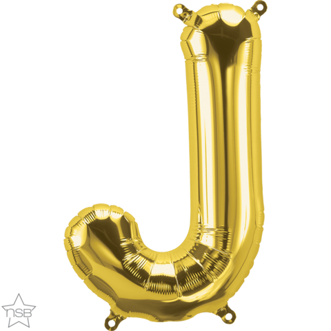 Foil Balloon 16" Letter Gold #J