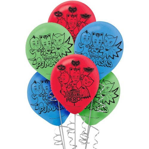 Pj Masks Latex Balloon Pack Of 6