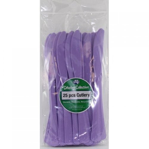 Plastic Knife Lavender Pack of 20