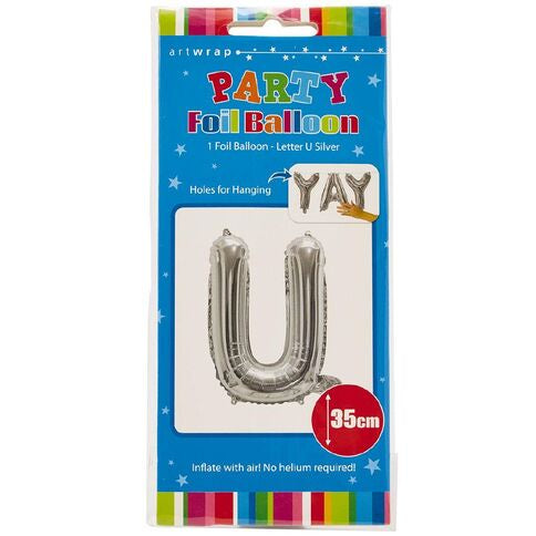 FOIL BALLOON 35CM SILVER U