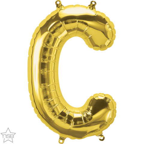 Foil Balloon 16" Letter Gold #C