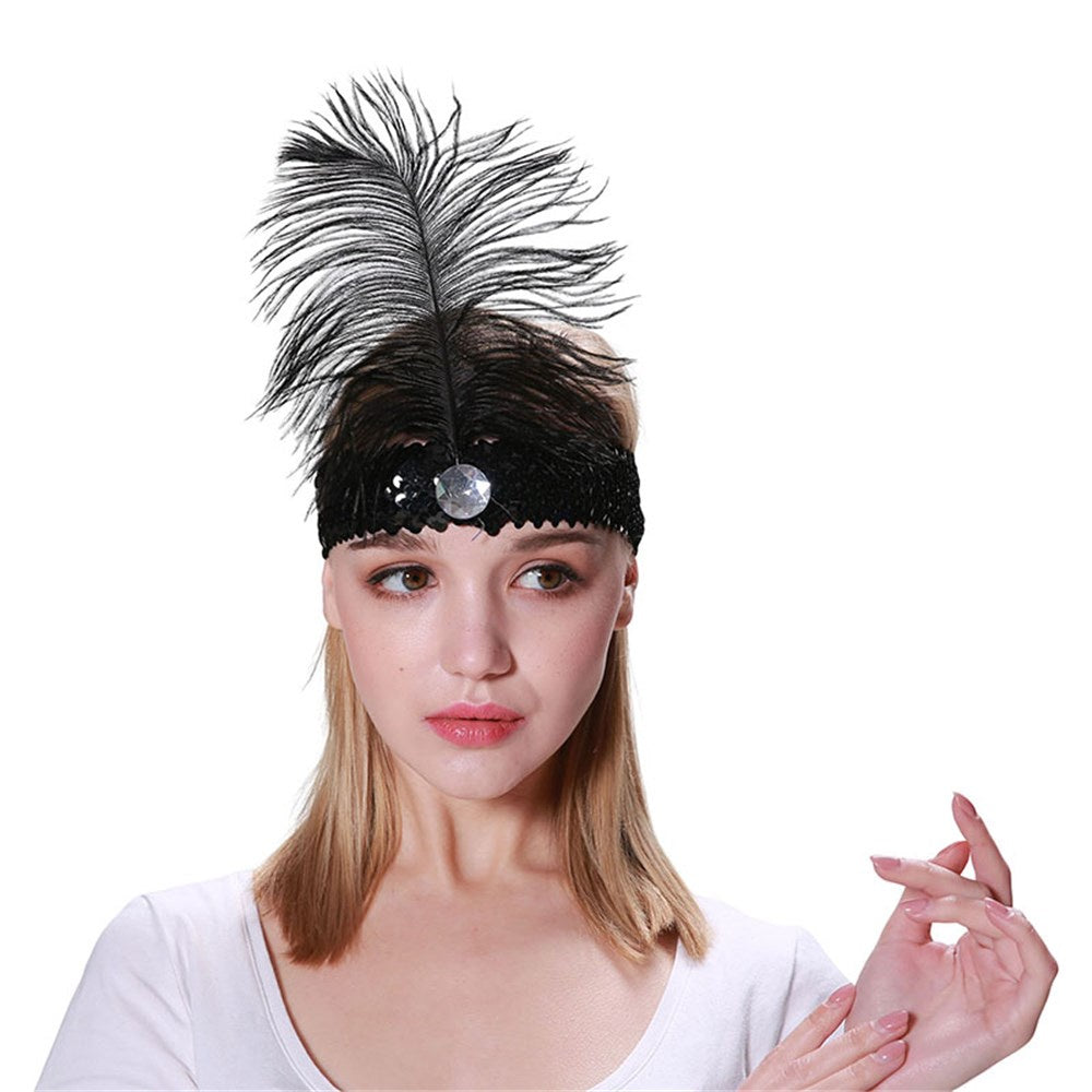 Flapper Headband Black