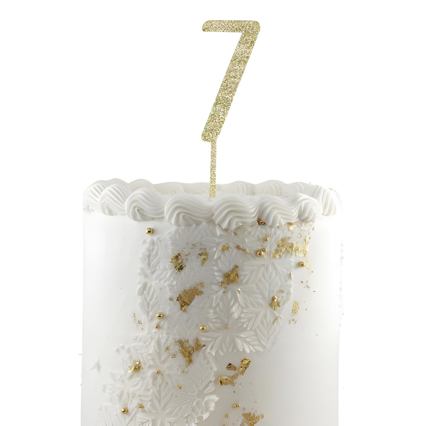 Cake Topper Acrylic Glitter 2.5mm Gold #7 P1