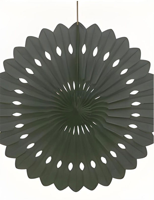 DECORATIVE FAN TISSUE PAPER BLACK 40CM