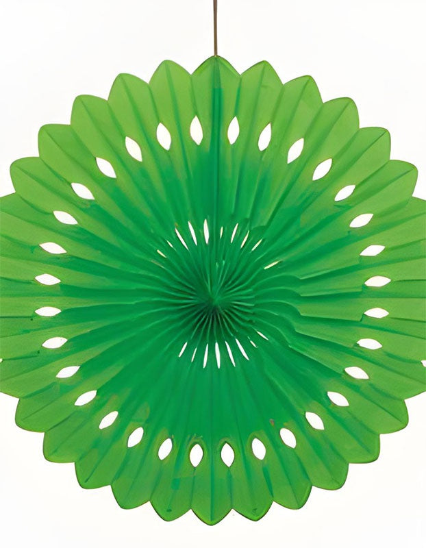 Decorative Fan Tissue Paper Lime Green 40cm