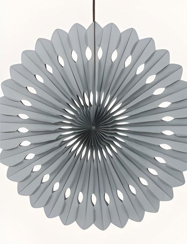 Decorative Fan Tissue Paper Silver 40cm