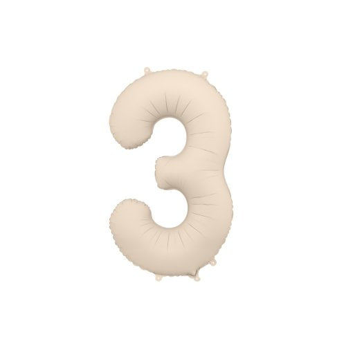 Nude Number 3 Foil Balloon 34" (86cm)