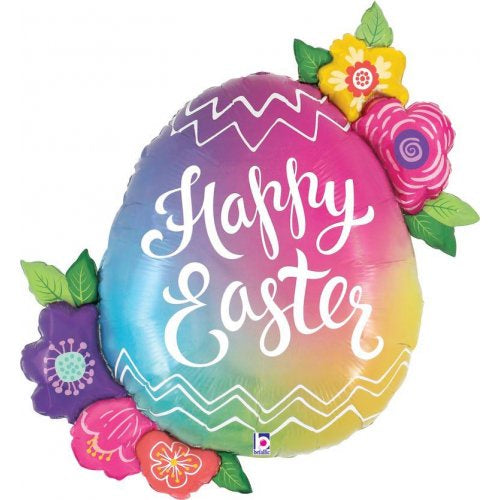Foil Supershape Balloon 35 inch Egg Flowers