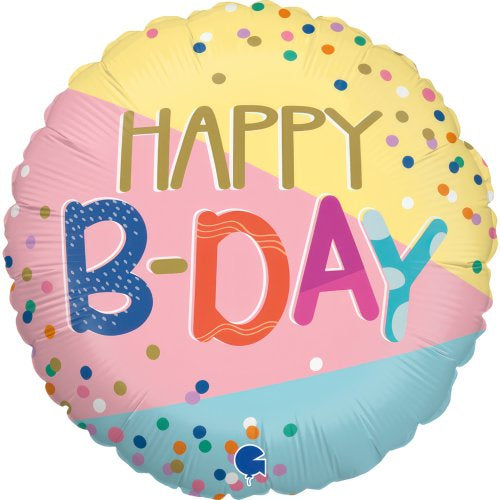 Funky Dots Happy Birthday Foil Balloon 18" (45cm)