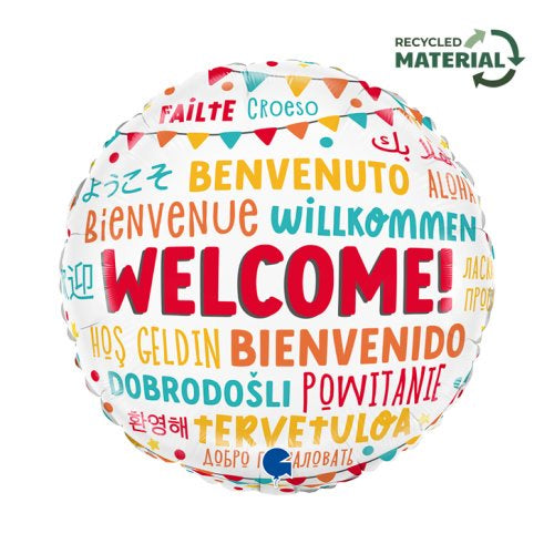 Welcome Round Foil Balloon 18" (45cm)