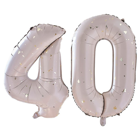 Gold Party 40 Milestone Balloons