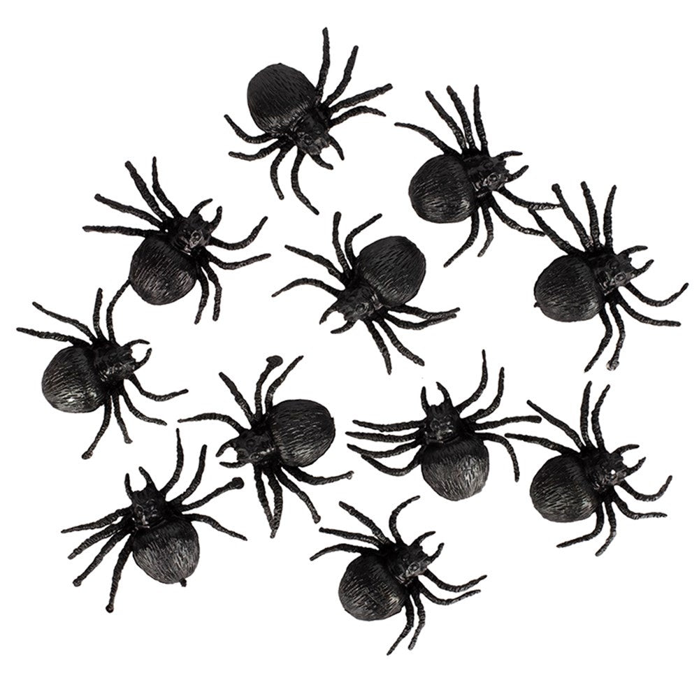 12PK 3.5CM RUBBER SPIDERS