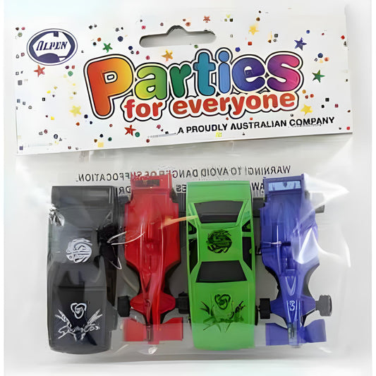 Mini Cars Party Favour Pack Of 4