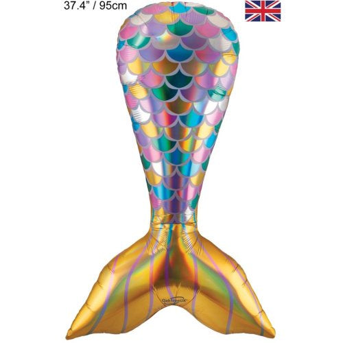 Foil Balloon Supershape 37.4inch Iridescent Mermaid Tail