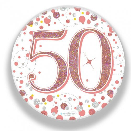Badge 75mm Sparkling Fizz #50 Rose Gold Pack 1