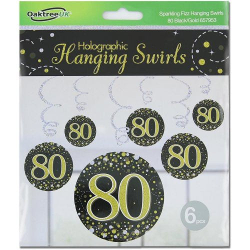 Hanging Swirl Sparkling Fizz #80 Black/Gold