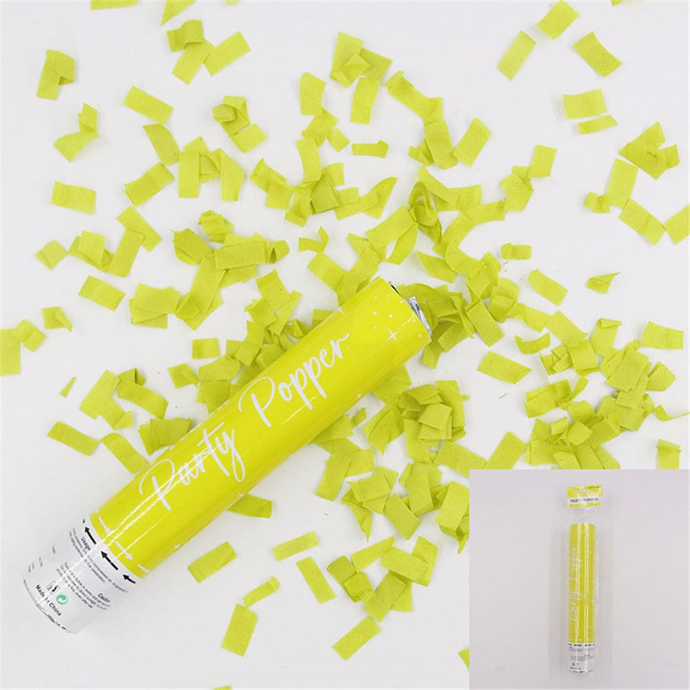 28CM YELLOW PARTY POPPER