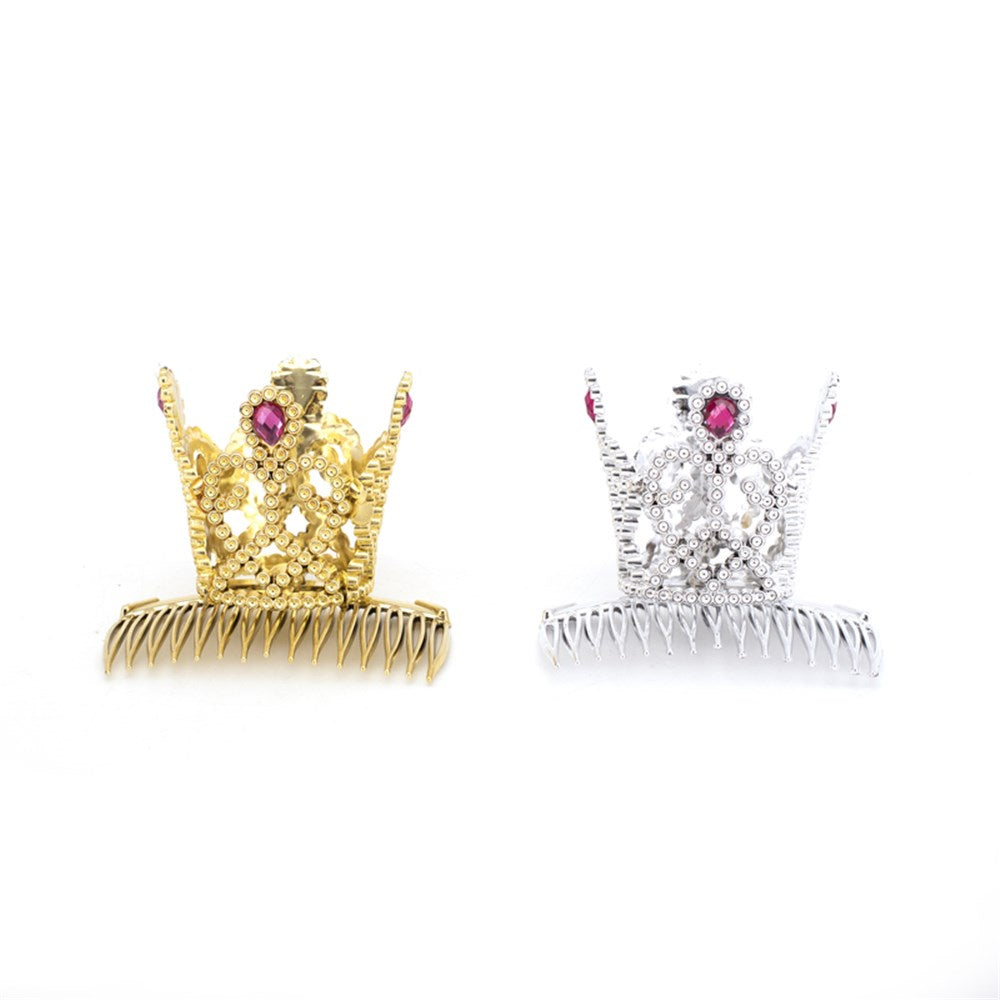 Princess Crown Tiara Hair Comb for Girls Fancy Dress & Party