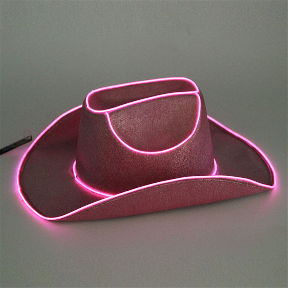 LIGHT UP COWGIRL HAT-PINK