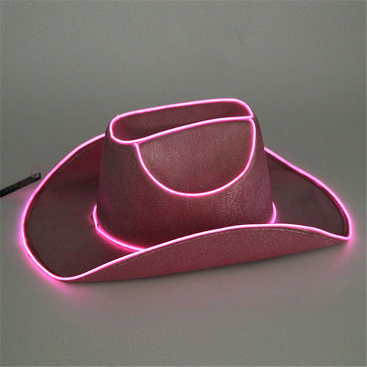 LIGHT UP COWGIRL HAT-PINK