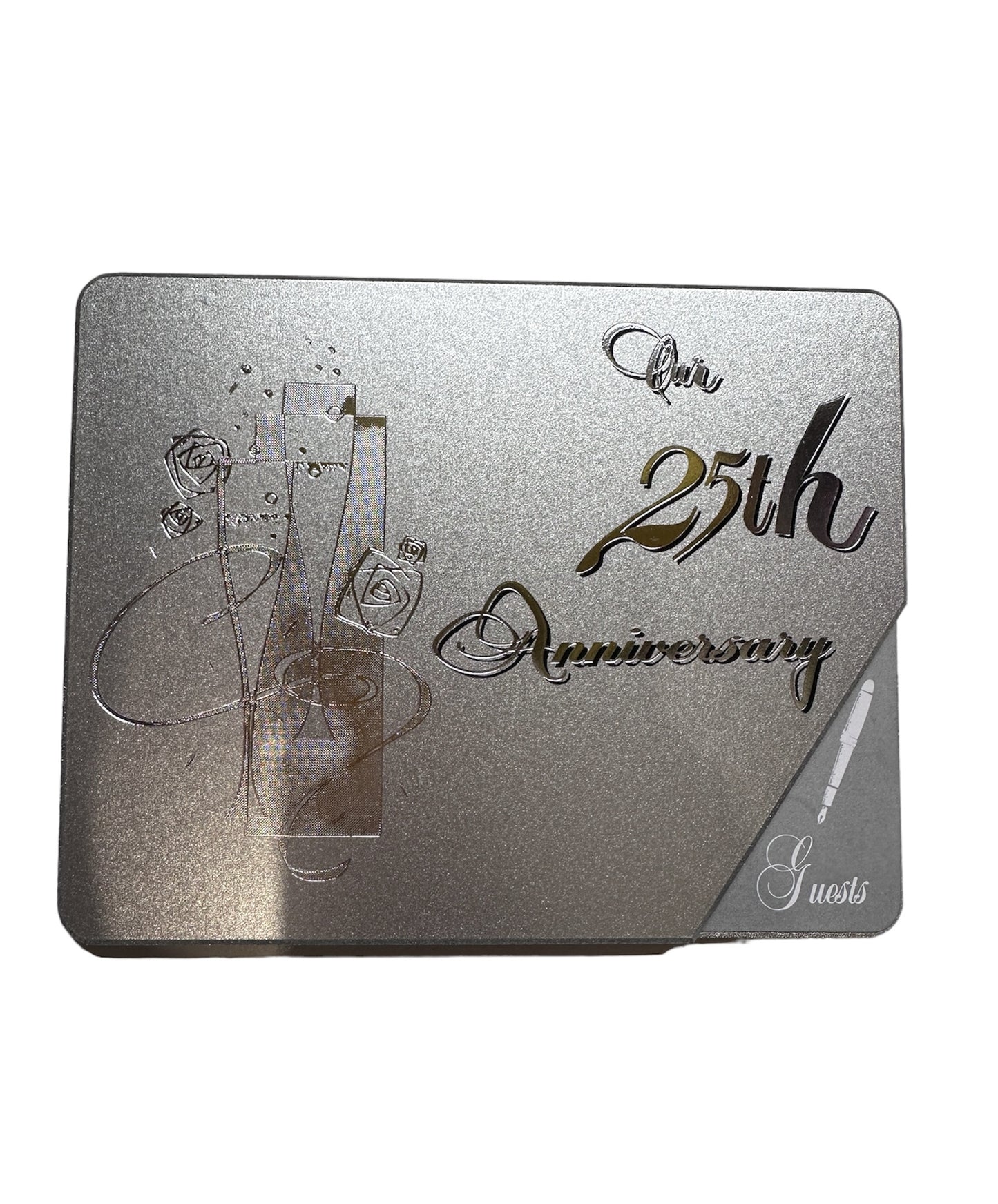 25TH ANNIVERSARY GUEST BOOK SILVER