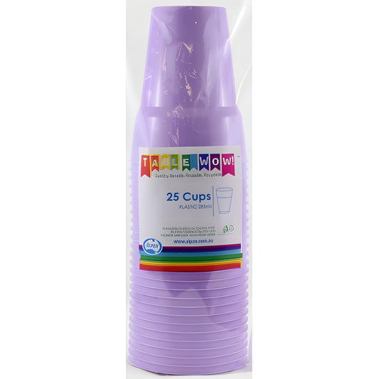 Plastic Cups Lavenders Pack of 20