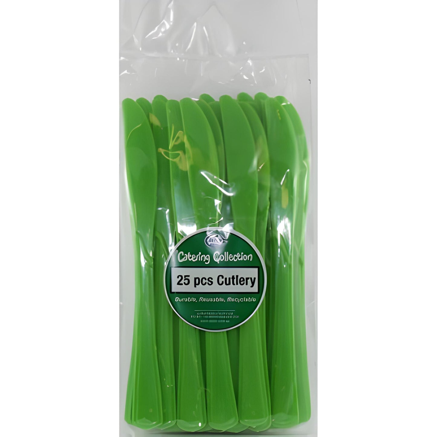 Plastic Knife Lime Green Pack of 20