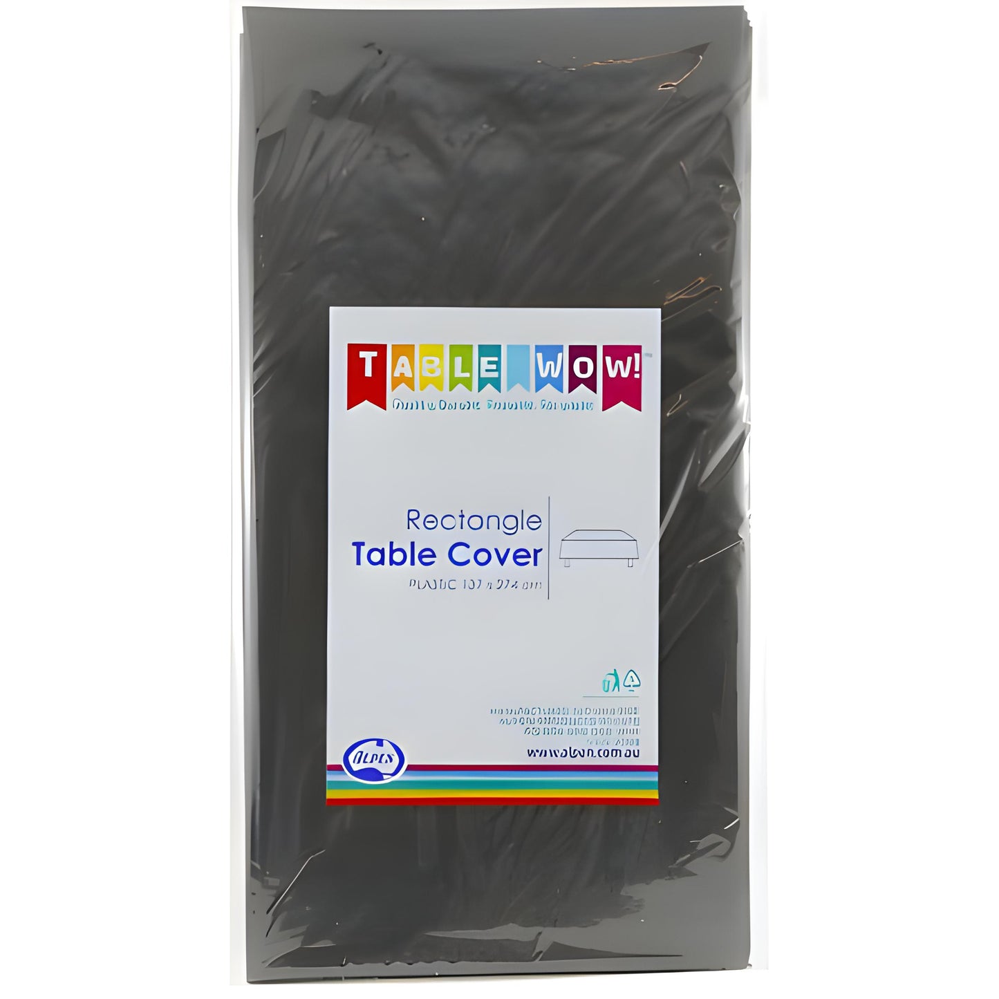 Rectangle Plastic Tablecover Black